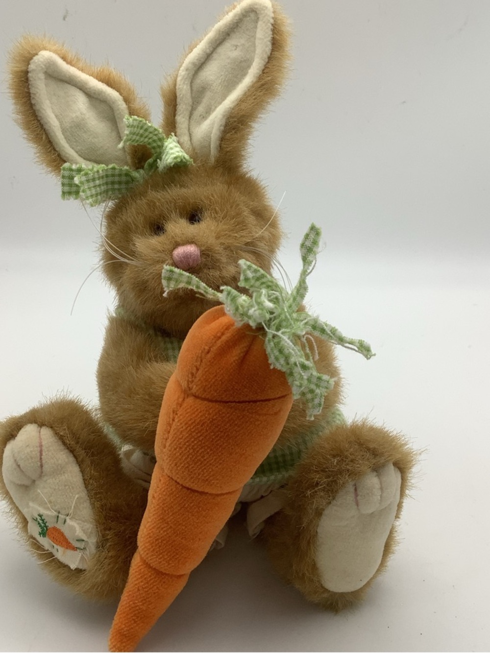 Boyd’s Collection  Plush Jointed Bunny with Carrot  “ Miracle Gardenglow”